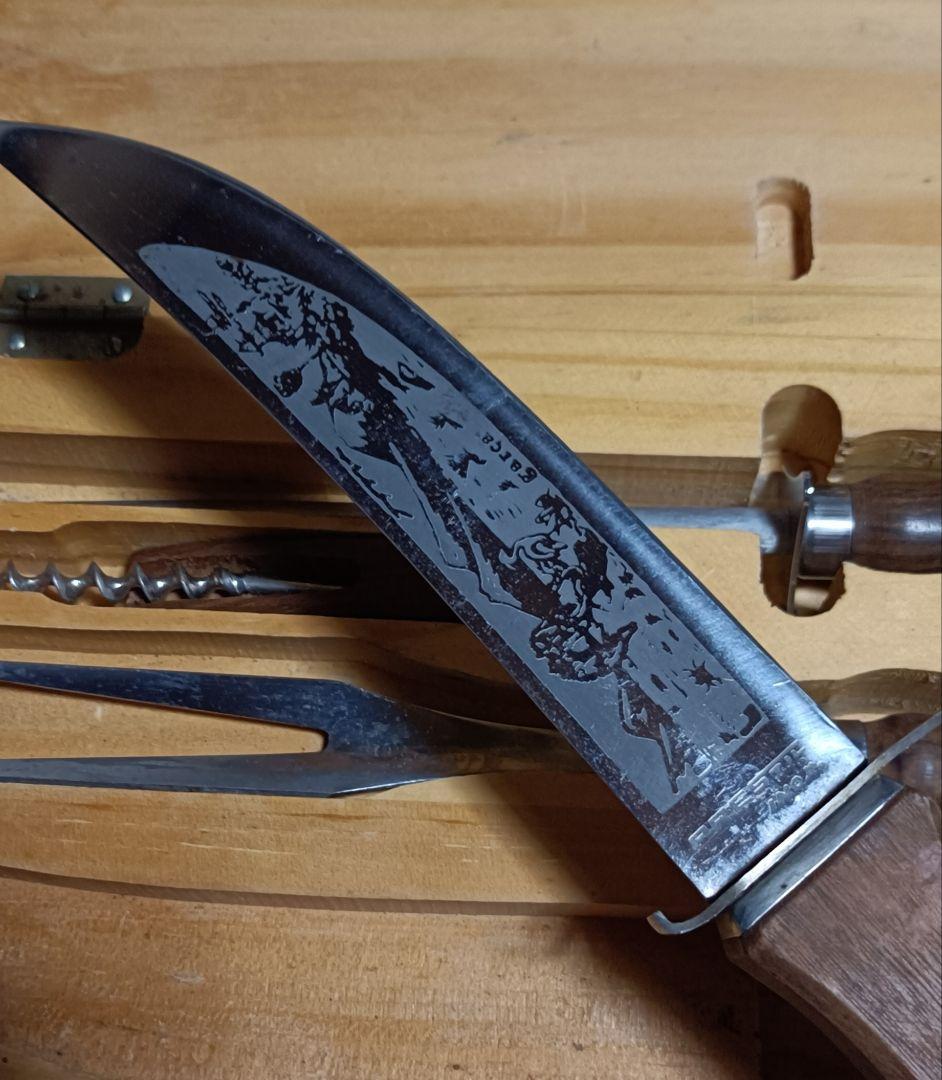 カービングナイフ？ セット 木製ケース付き