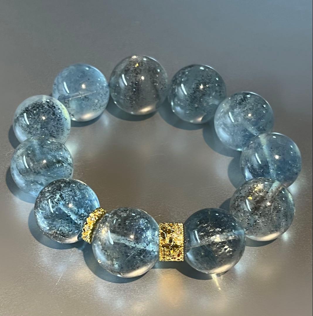 月末までセール　 モスアクアマリン　ブレスレット