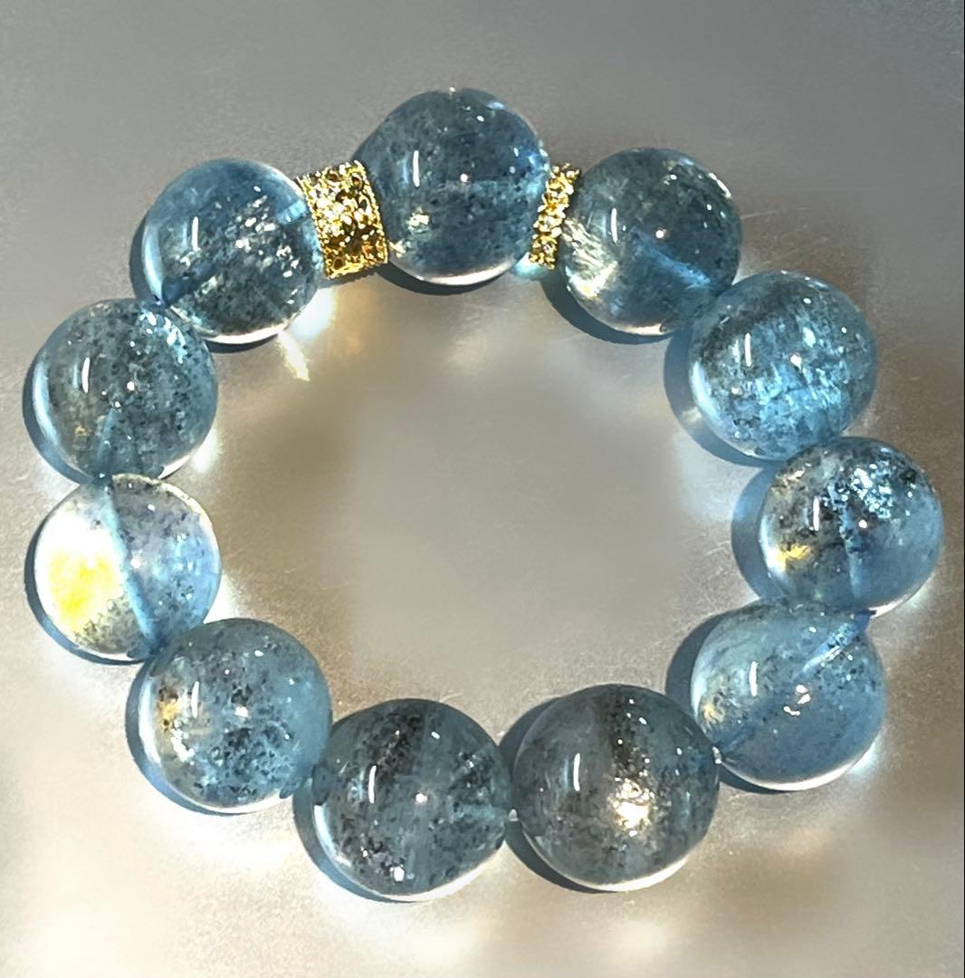 月末までセール　 モスアクアマリン　ブレスレット