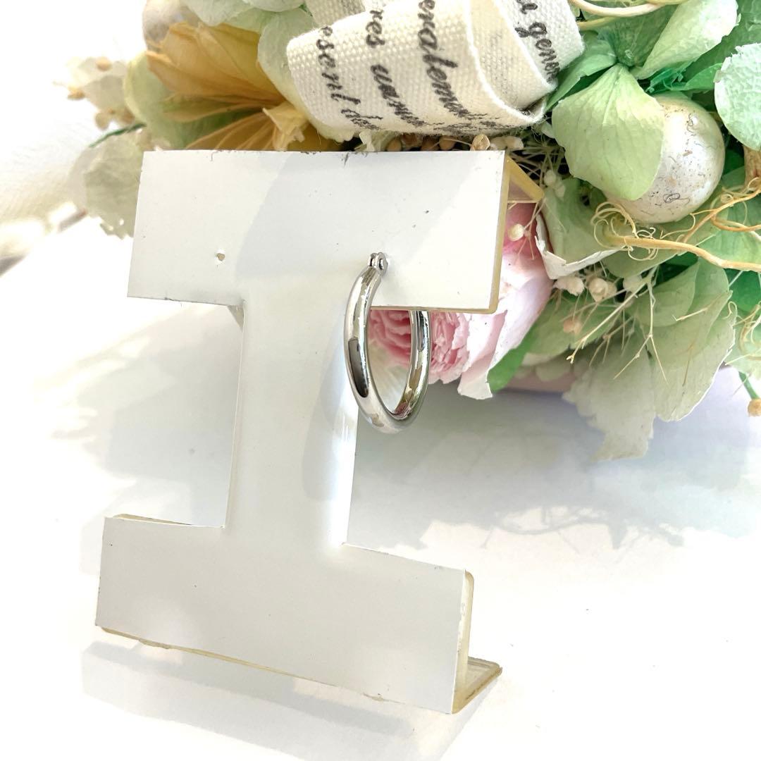 pt900(プラチナ)パイプフープ2 × 15片方ピアス新品