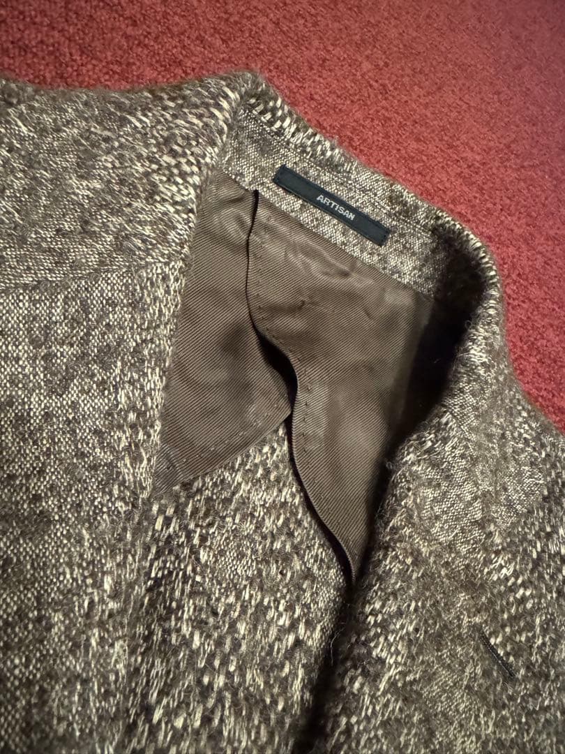 Y*e様 【美品】アルチザン アルパカ、モヘア混合 ブラウン系チェスターコート