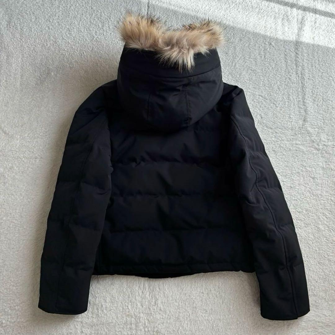美品 ダントン Bshop ダウンジャケット 黒 ファーフード付き レディース