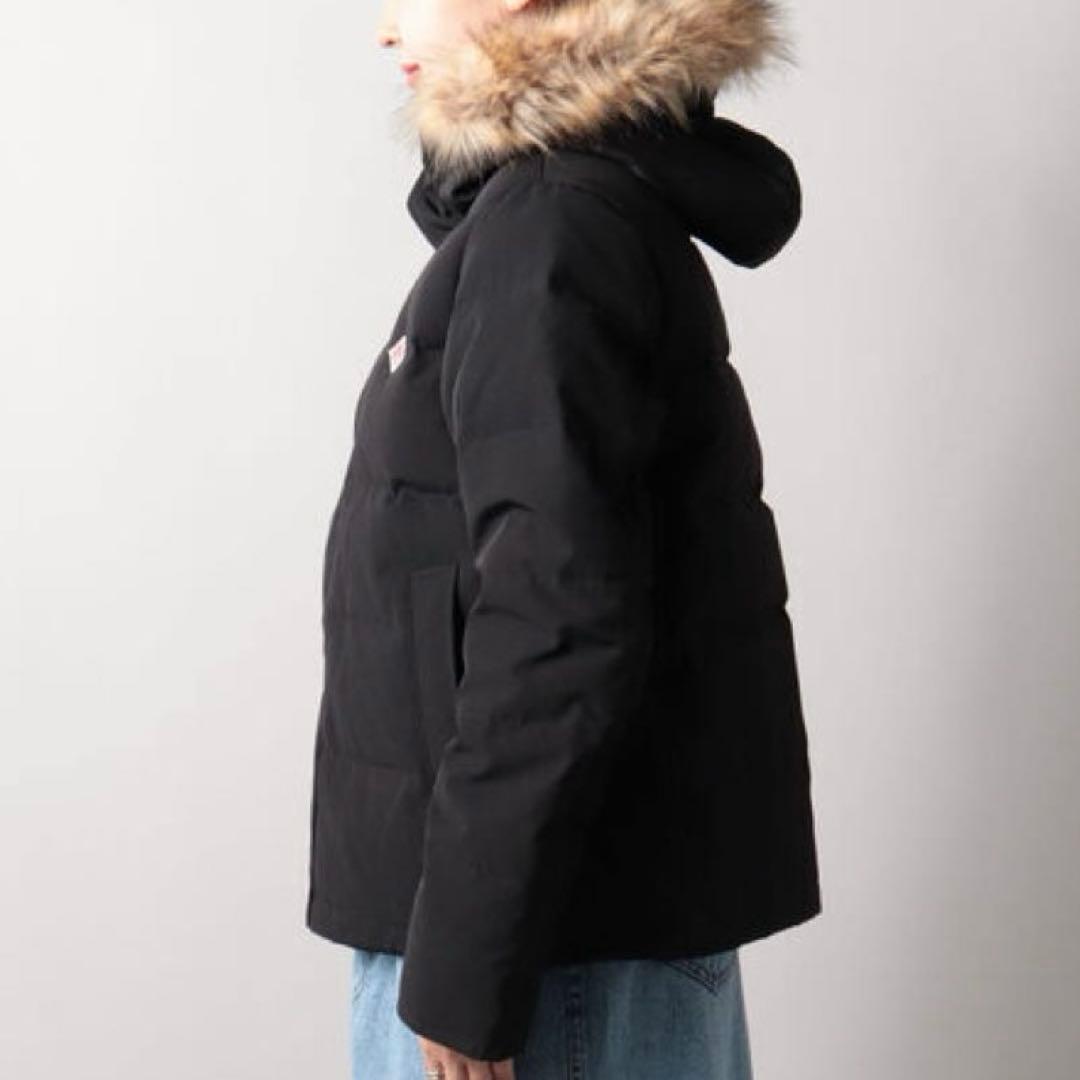 美品 ダントン Bshop ダウンジャケット 黒 ファーフード付き レディース