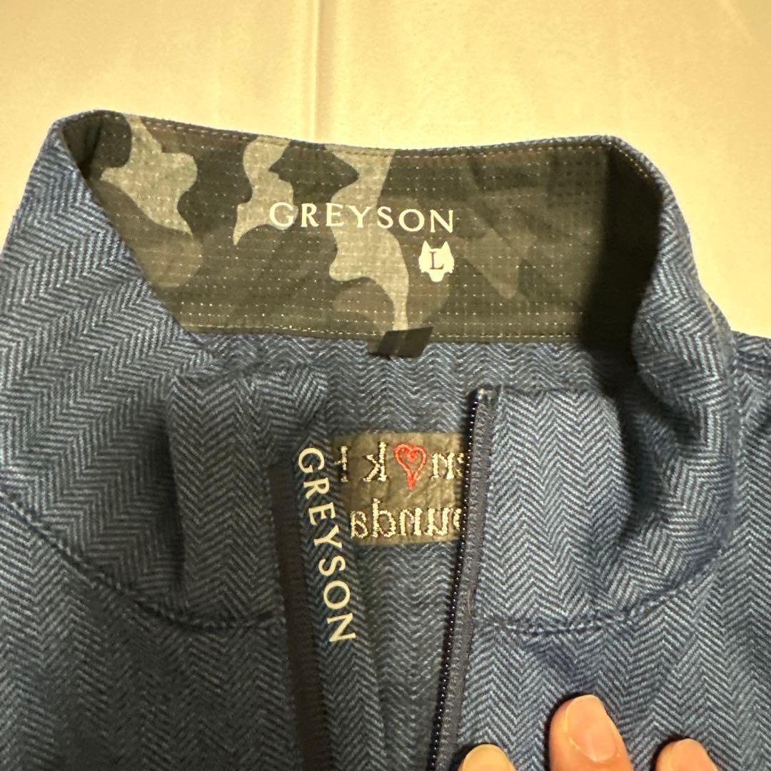 ヘイホー様美品グレイソンGREYSONハーフジップセーター