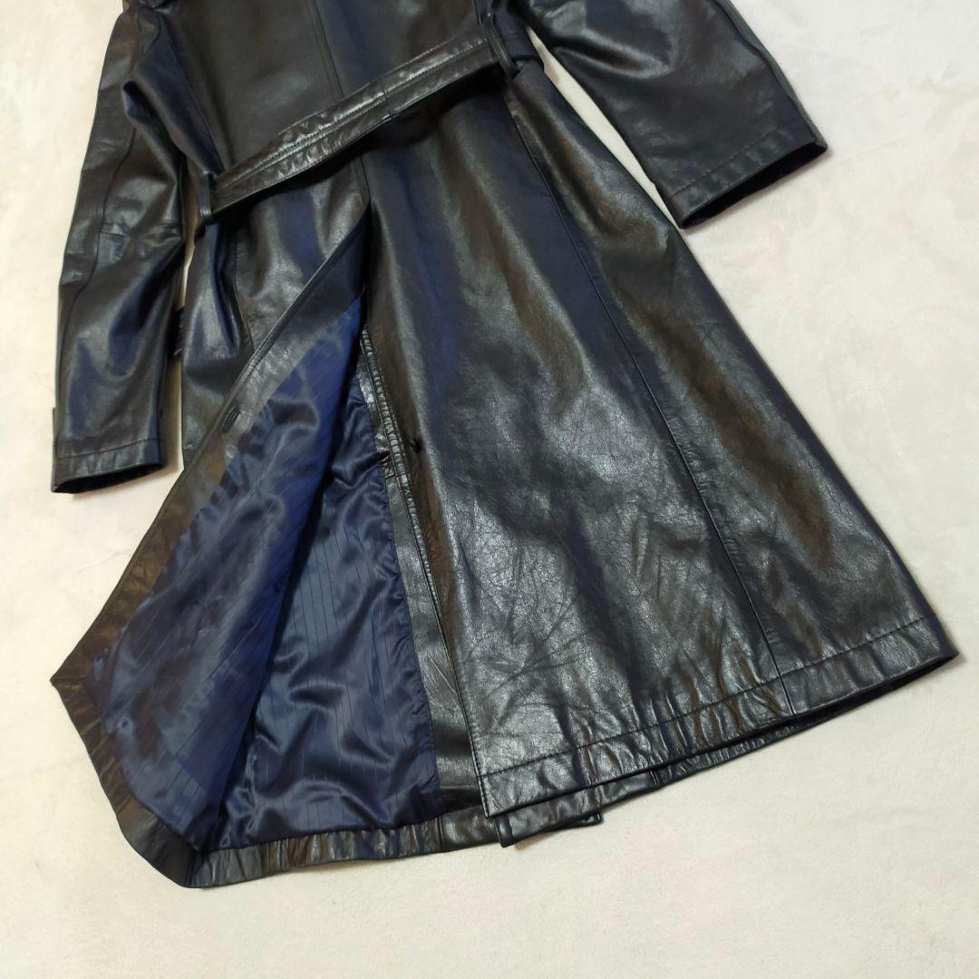 TORNADO MART　リアルファー　バッファローレザー　ロングコート　L