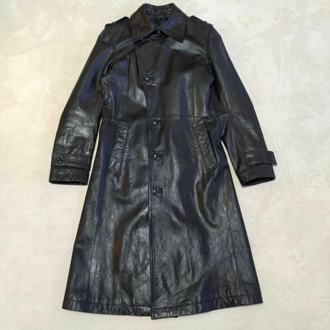 TORNADO MART　リアルファー　バッファローレザー　ロングコート　L