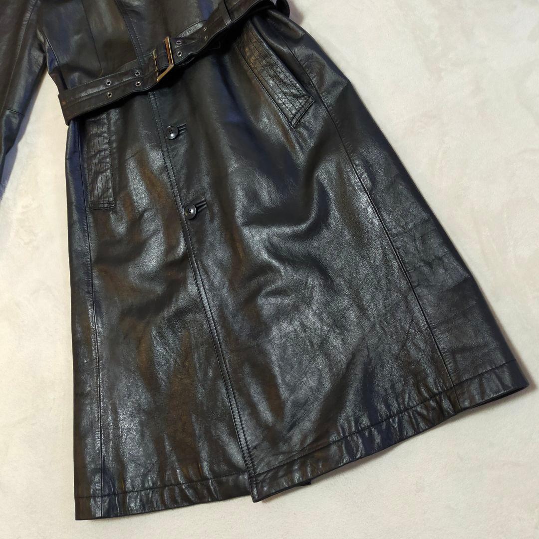 TORNADO MART　リアルファー　バッファローレザー　ロングコート　L