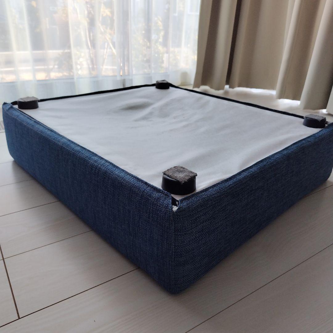 【特価:手渡しのみ】ダークブルー L字型ファブリックソファ（ニトリ）