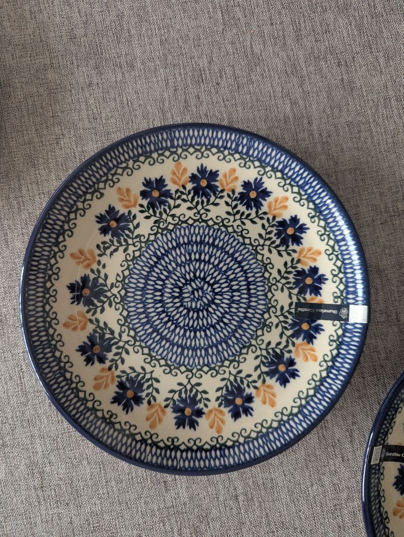 10枚セット皿20cm ＊和洋お料理合わせやすいポーリッシュポタリー 　花柄