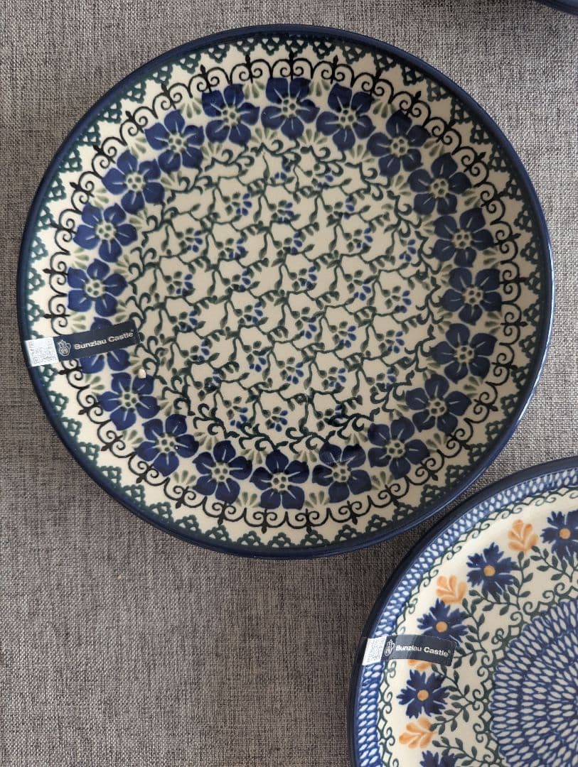 10枚セット皿20cm ＊和洋お料理合わせやすいポーリッシュポタリー 　花柄