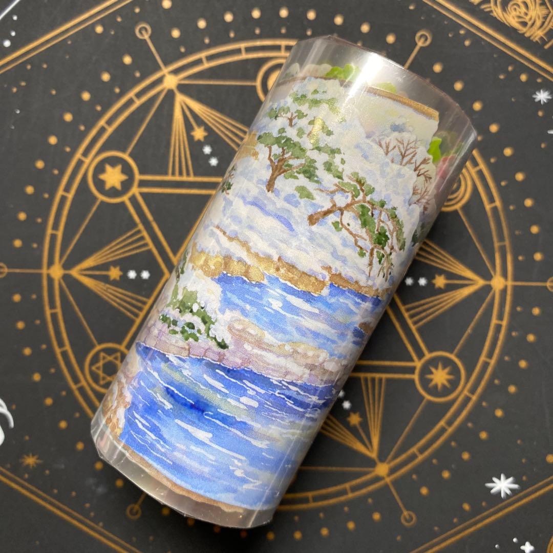 【9498】海外　5m巻　PETマスキングテープ　四季　温泉　背景系