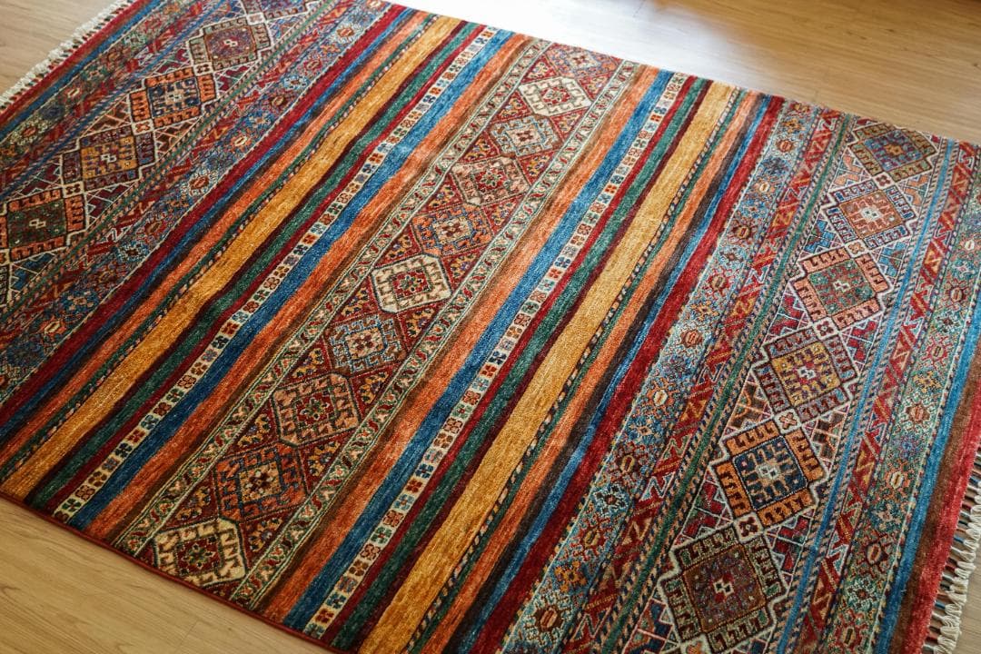 アフガニスタン ガズニーウール 手織り絨毯 ペルシャ