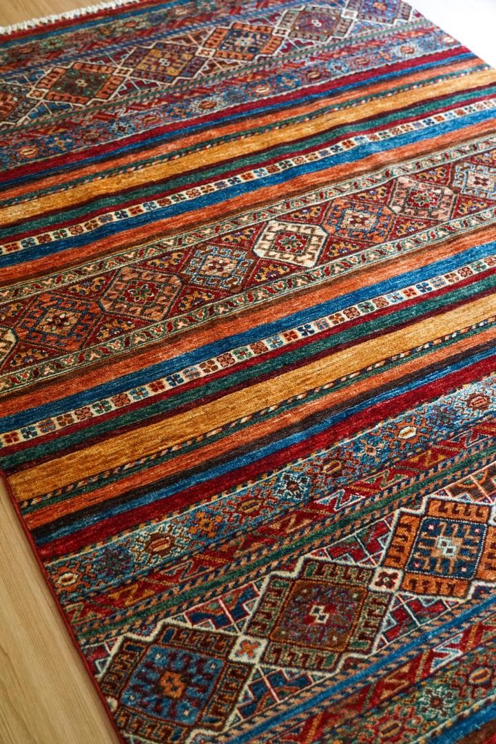 アフガニスタン ガズニーウール 手織り絨毯 ペルシャ