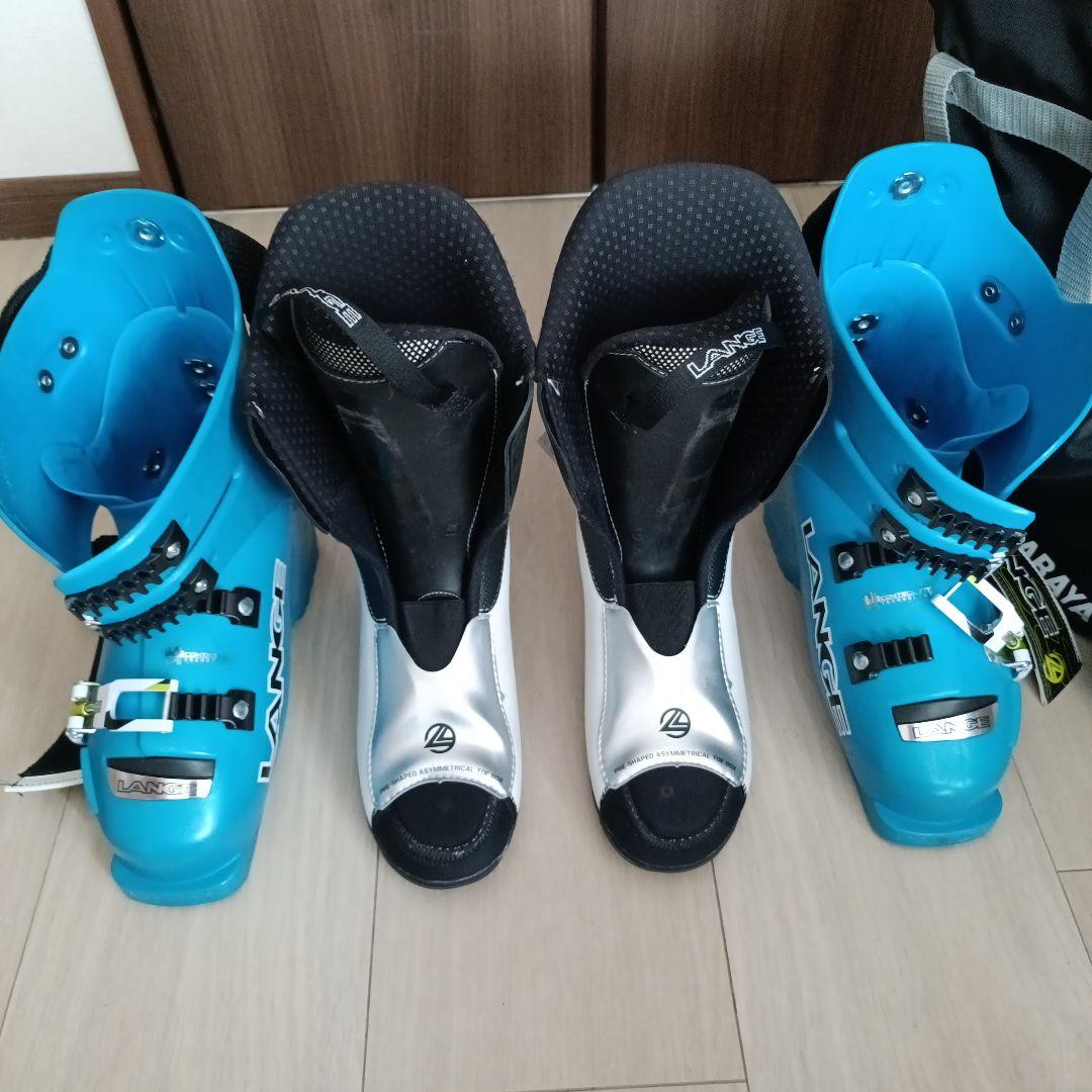 【超美品】LANGE 女性用スキーブーツ 青24-24.5cm