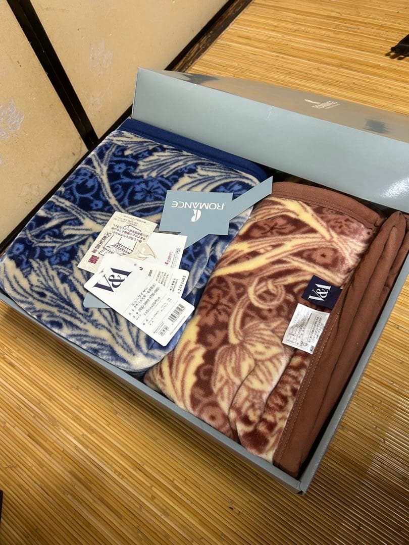 ROMANCE 花柄毛布2枚セット