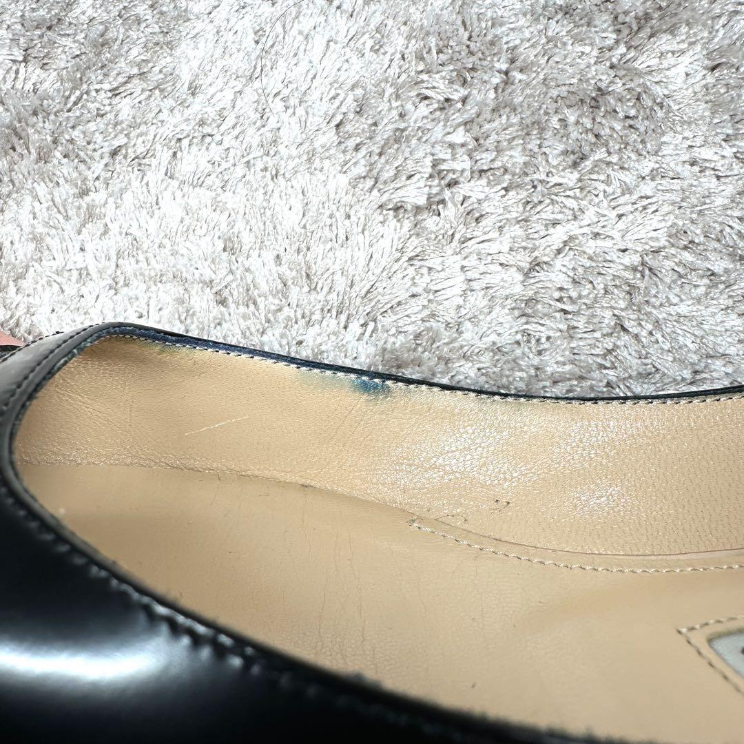 超美品⭐︎ PELLICO アネッリ 35 黒 ポインテッドトゥ レザーパンプス