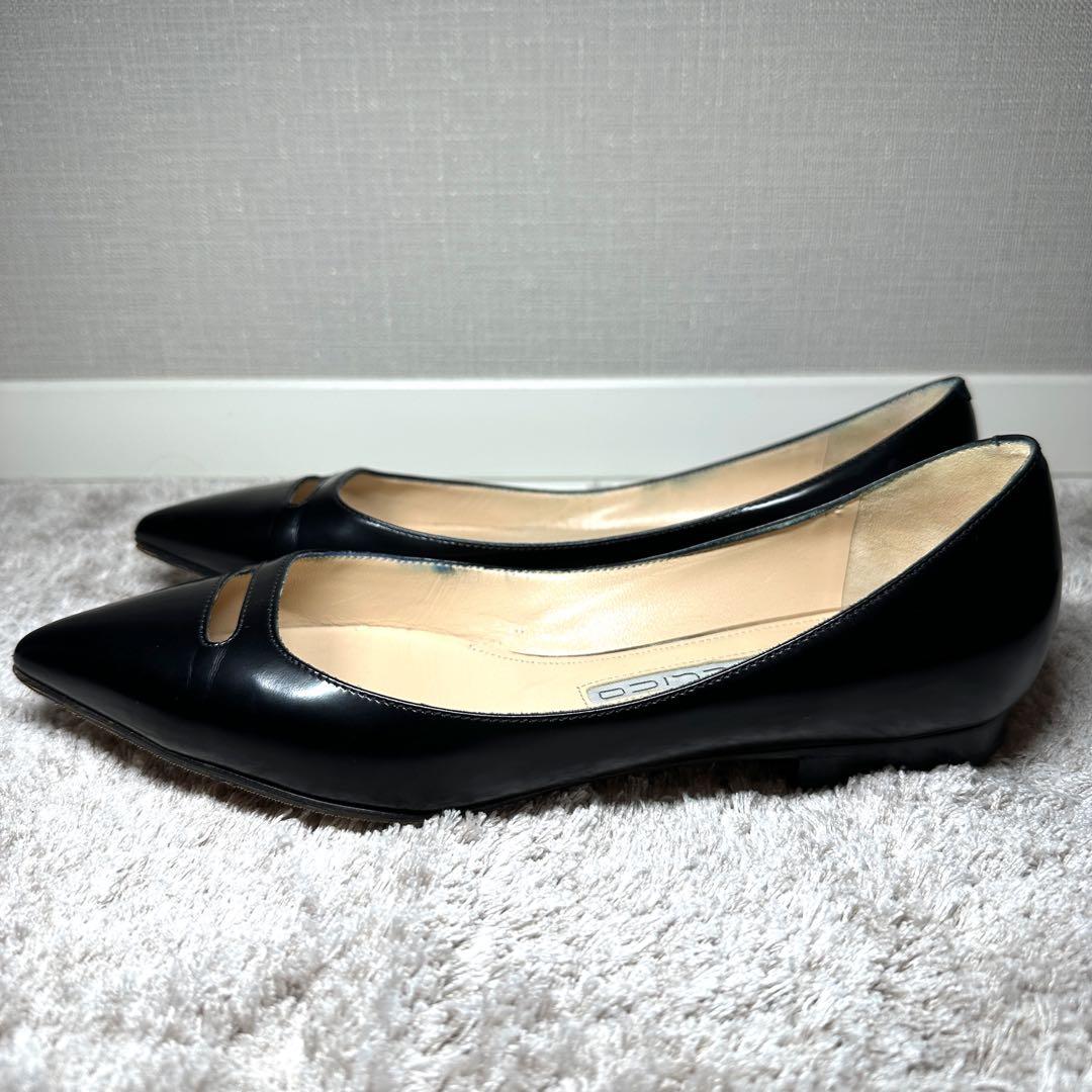 超美品⭐︎ PELLICO アネッリ 35 黒 ポインテッドトゥ レザーパンプス