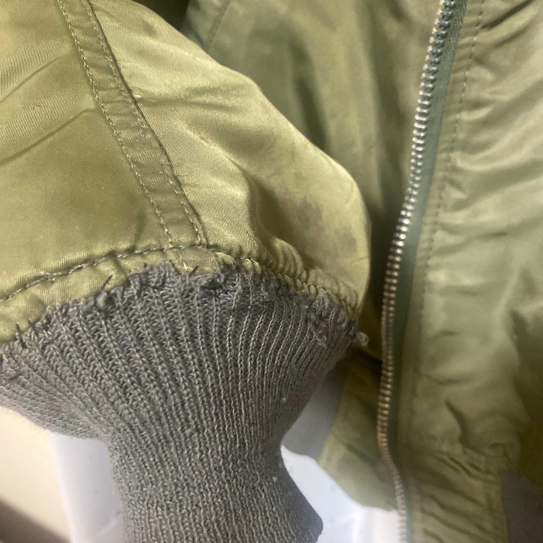 80s？ALPHA MA-1USA製オレンジ裏地 フライトジャケットS 説明必読