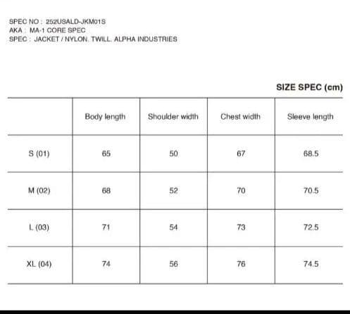 ジャケット・アウター WTAPS x Alpha MA-1 Core SPEC/JACKET