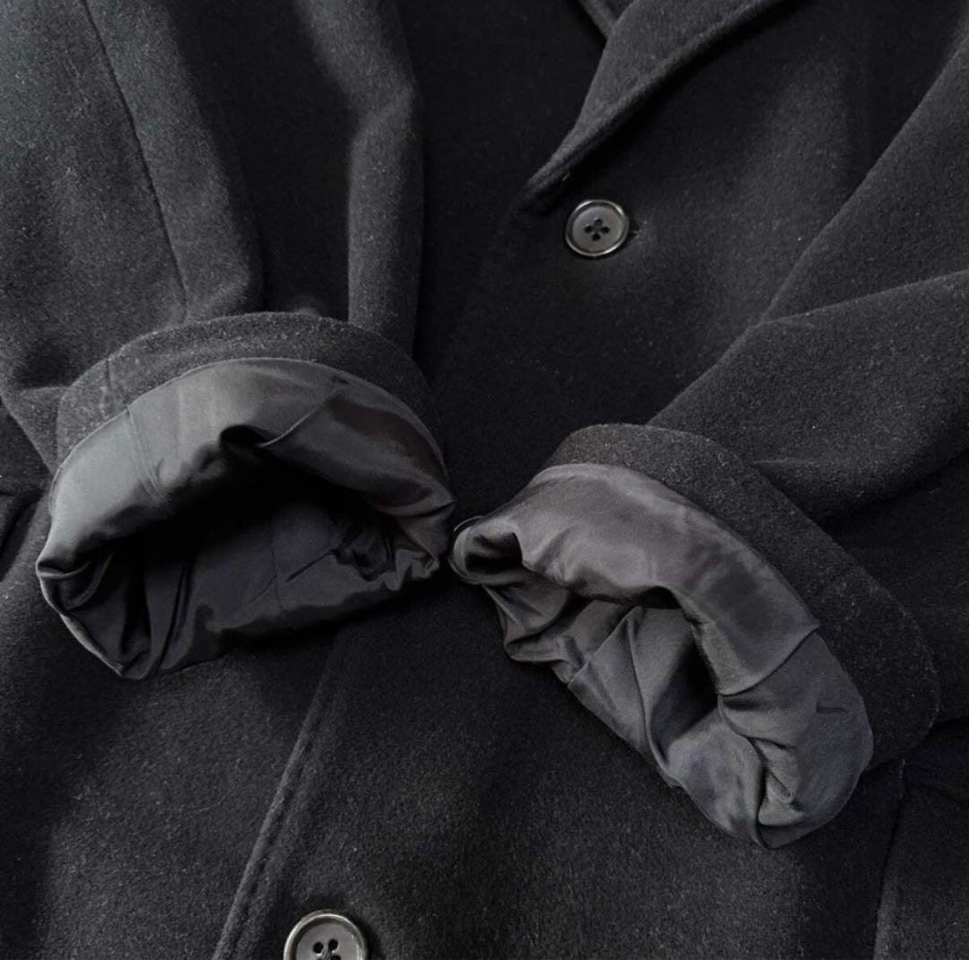 希少 ヨウジヤマモト コスチュームドオム カシミヤ混 チェスターコート 3 黒