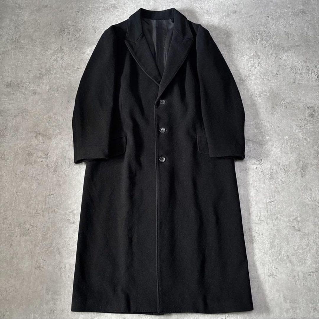 希少 ヨウジヤマモト コスチュームドオム カシミヤ混 チェスターコート 3 黒