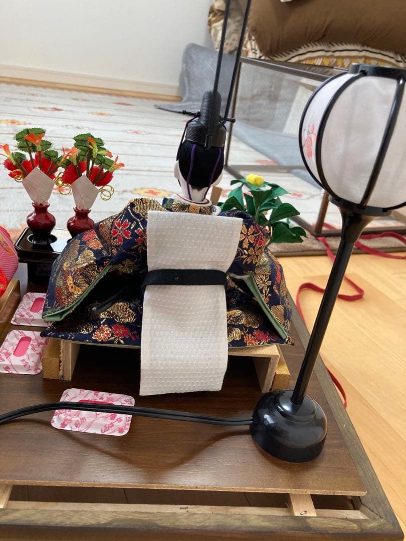 【美品】雛人形 ガラス製ディスプレイケース、ライト付き　送料込み！