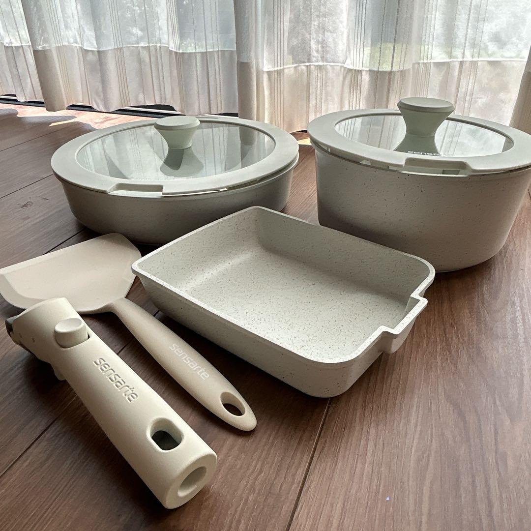 SENSARTE フライパンセット 鍋セット セラミック 9点セット