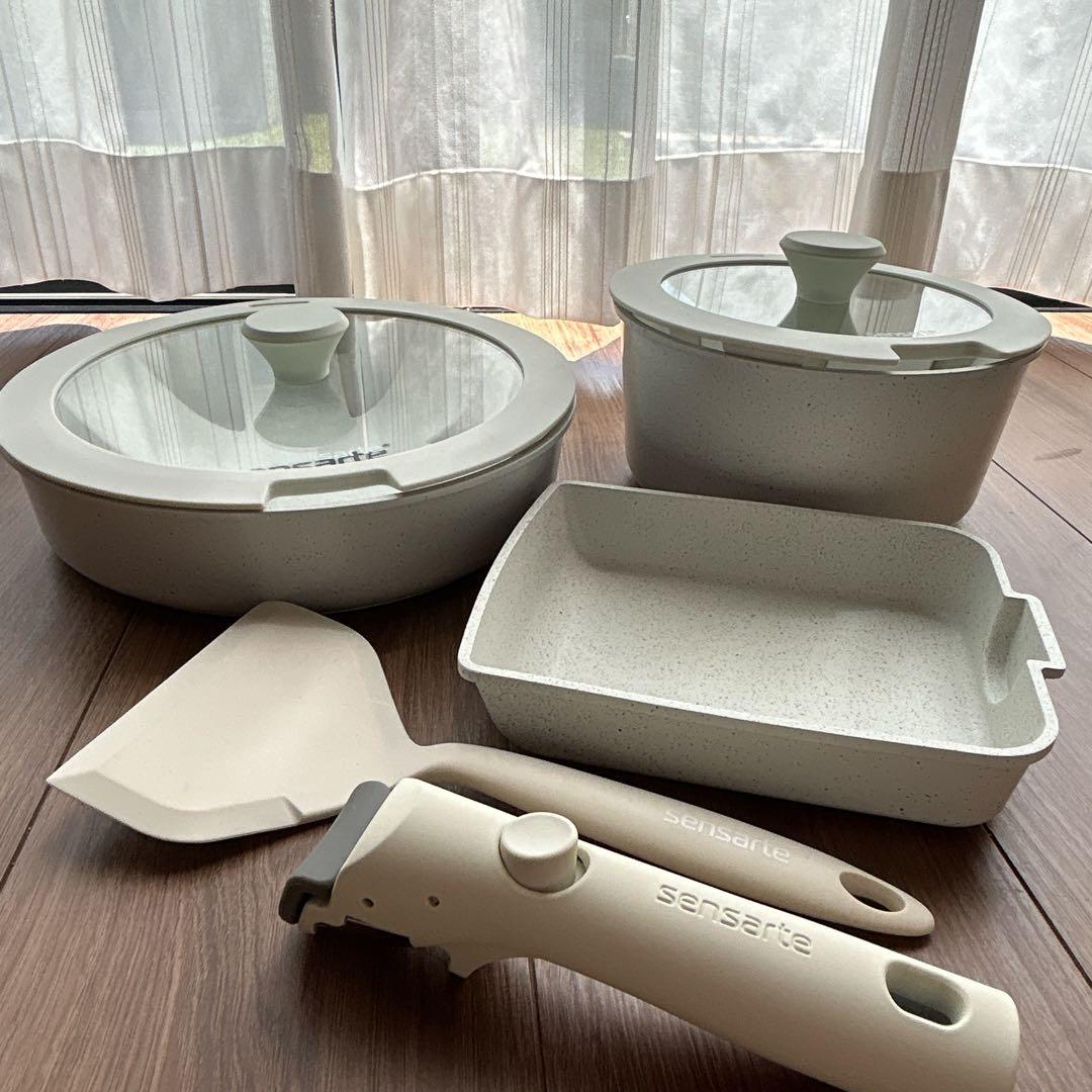 SENSARTE フライパンセット 鍋セット セラミック 9点セット