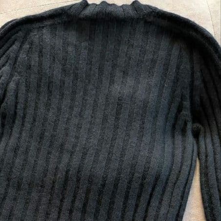 DOLCE & GABBANA カシミヤ リブニット Vネック D&G　ブラック