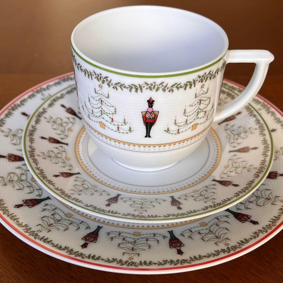 【レア美品】ベルナルドリモージュ★兵隊さんとクリスマスツリー★トリオパターンB