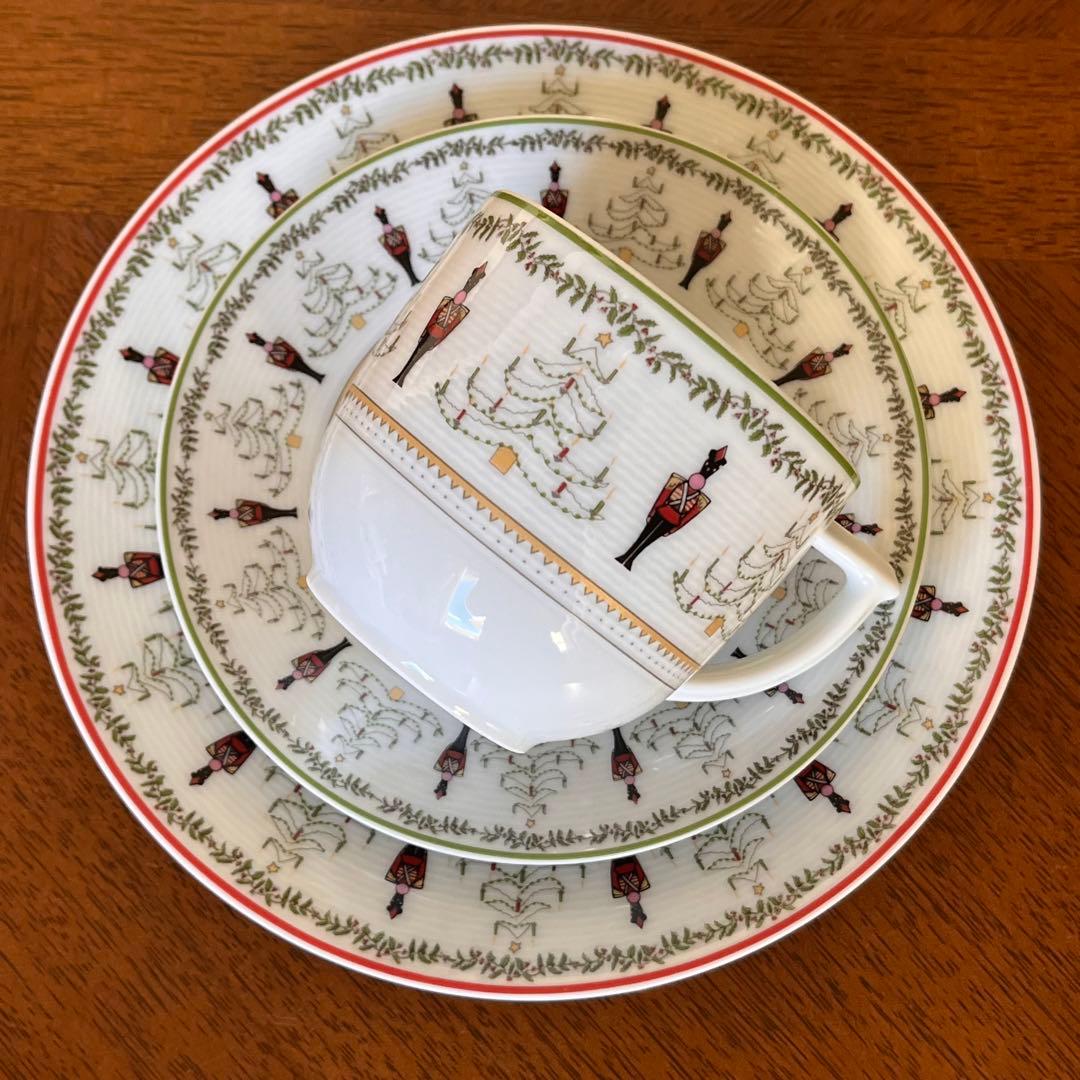 【レア美品】ベルナルドリモージュ★兵隊さんとクリスマスツリー★トリオパターンB