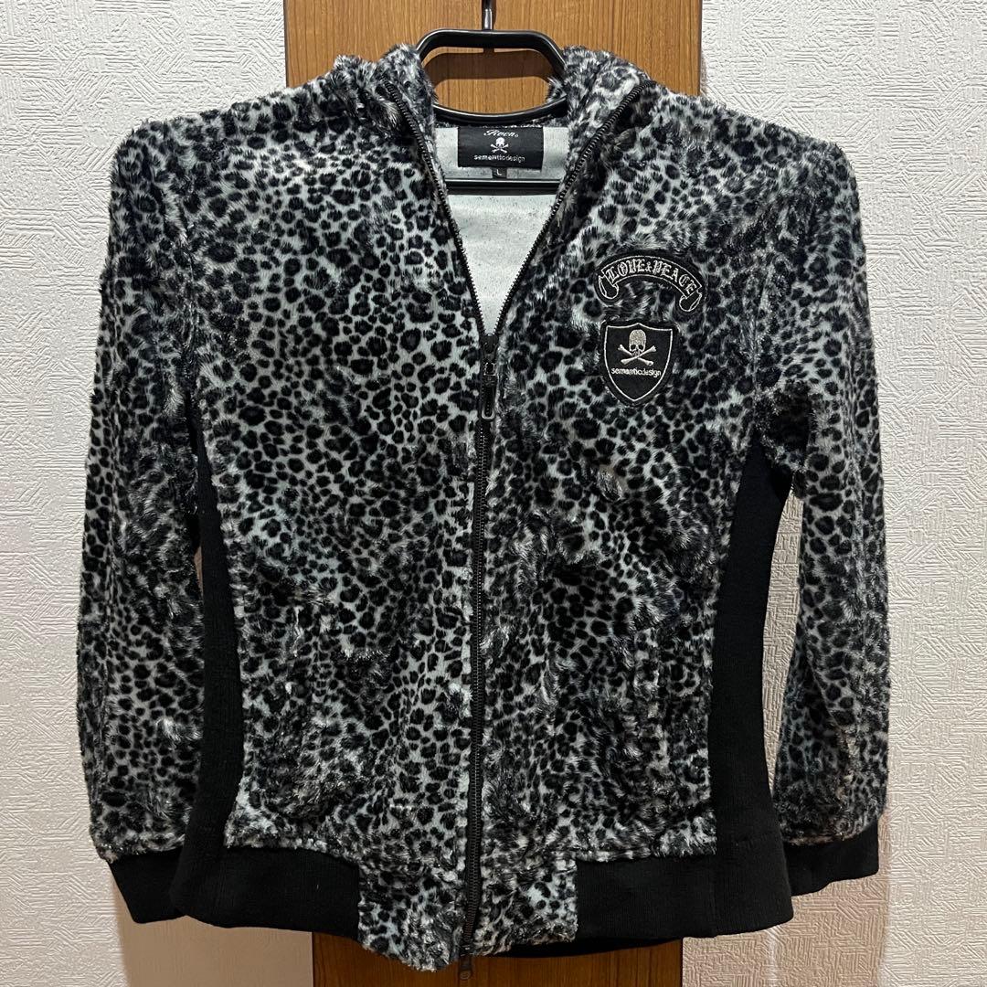 Roen × semantic design レオパード柄パーカー