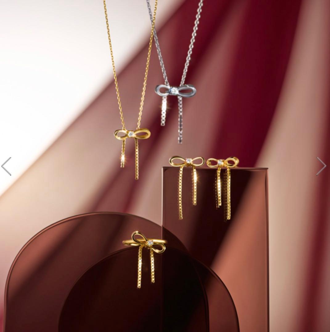 STAR JEWELRY K10ピアスwinter限定　INFINITY BOW