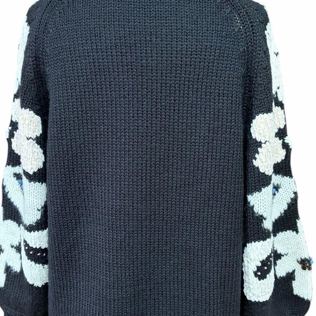 BEARDSLEY ビアズリー 袖ジャガードニット