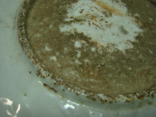 皿■古い中国染付け双龍紋中皿 砂高台 古玩 唐物 中国 古美術 時代物 骨董品■