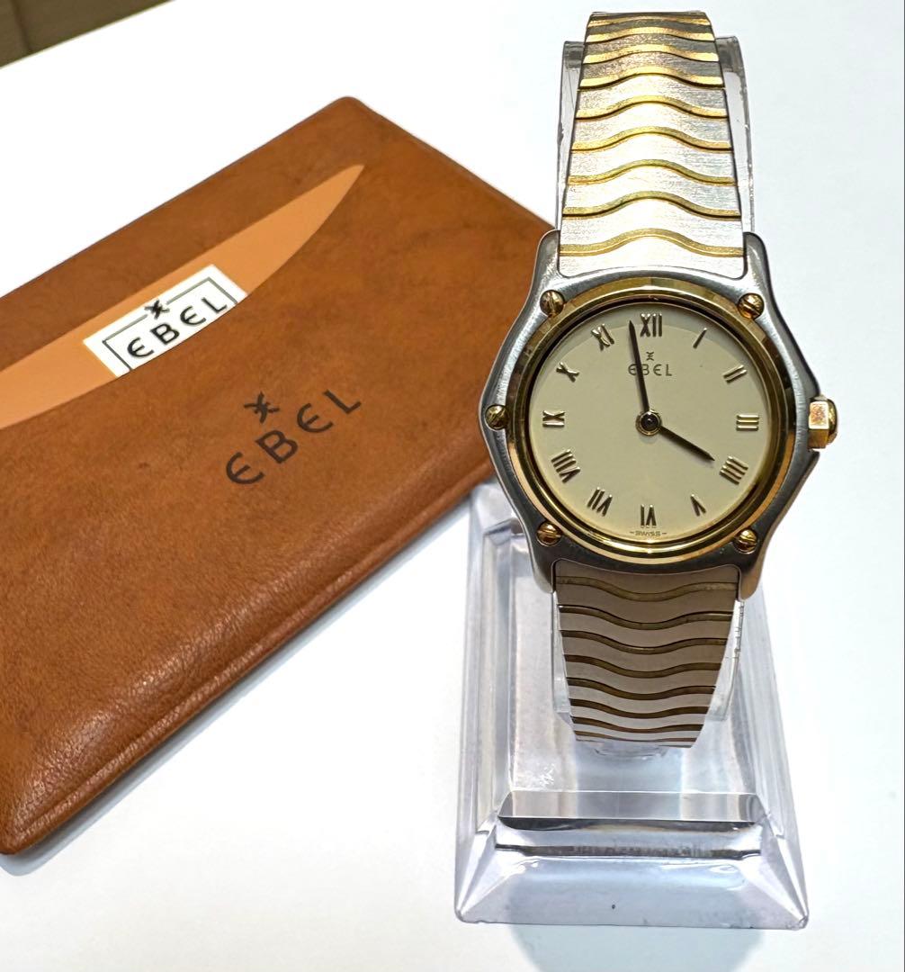 ✨美品✨エベル　スポーツクラシック18kゴールドベゼル　クォーツ腕時計◇