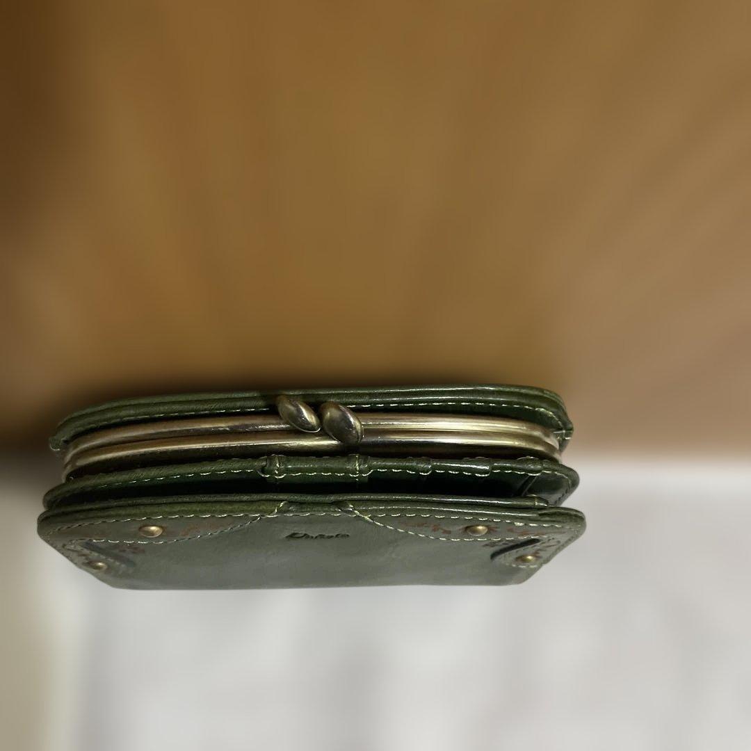 【新品・未使用品】Dakotaダコタ二つ折り財布マーゴットがま口グリーン　箱無し