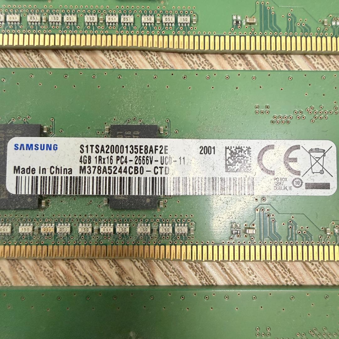 【SAMSUNG】 DDR4-2666V 4GB メモリ6枚セット計24GB