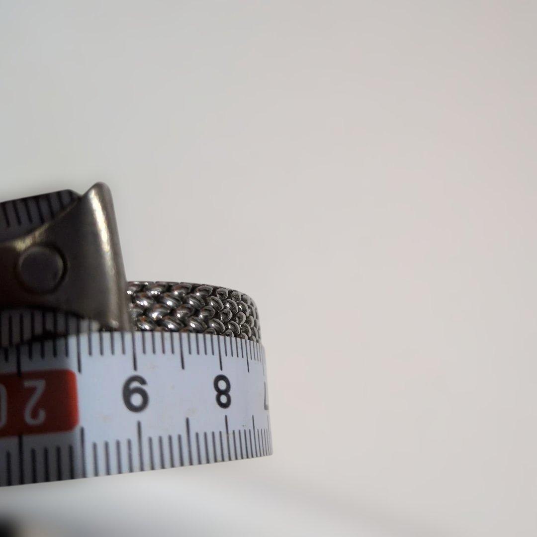 ジャンクCREDOR シルバー メッシュ ブラックダイヤル 腕時計