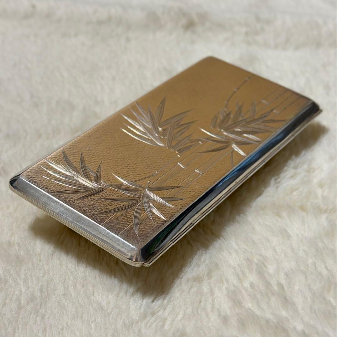 銀 silver 950刻印 煙草入れ シガレットケース 207g 骨董