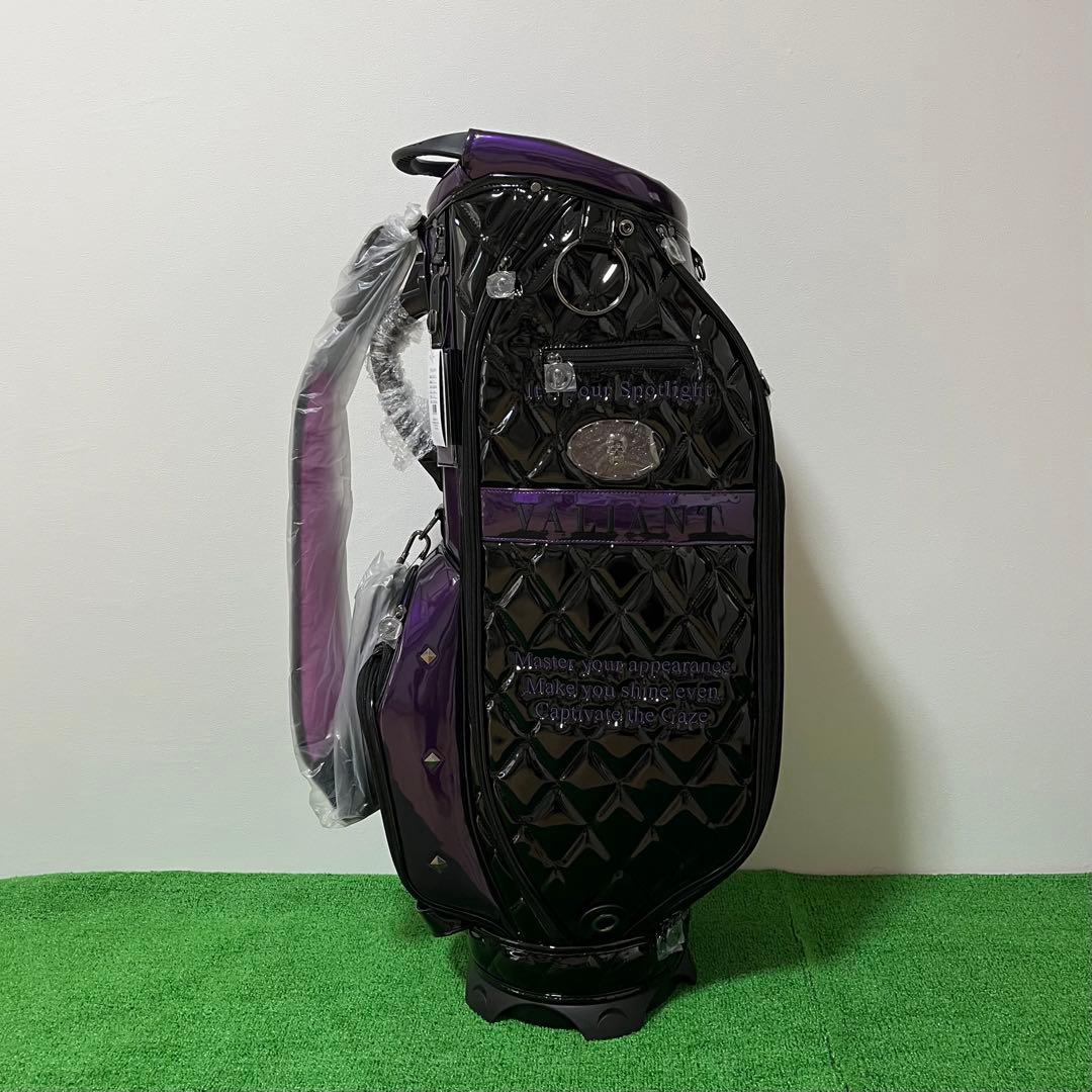 VALIANT エナメルキャディバッグ ブラック＆パープル シリアルナンバー入り