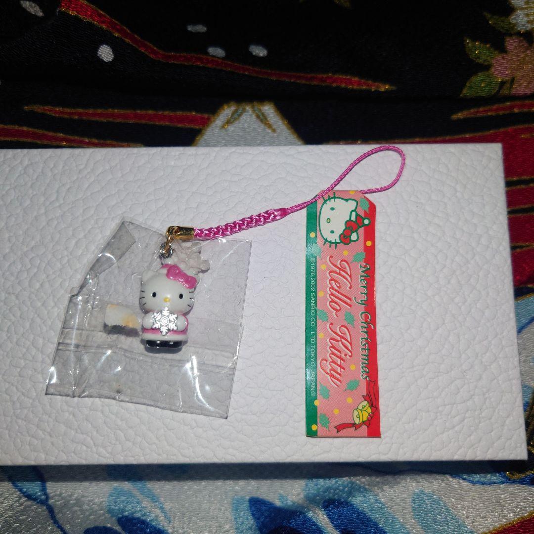 ハローキティ　根付　クリスマス　雪の結晶　2002年