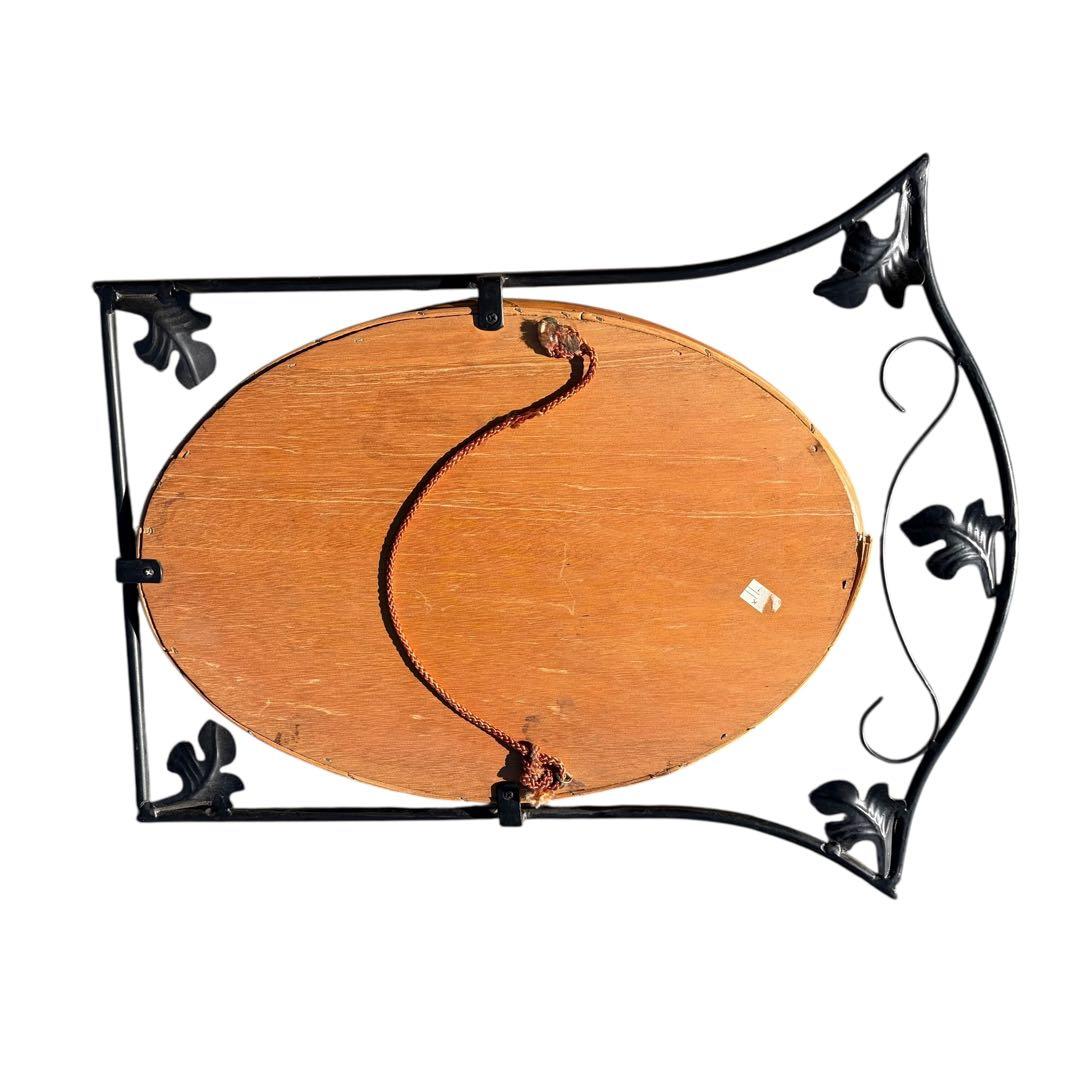 【希少】ラタンドレッサー ラタン収納スツール アイアンミラー3点セット 猫脚