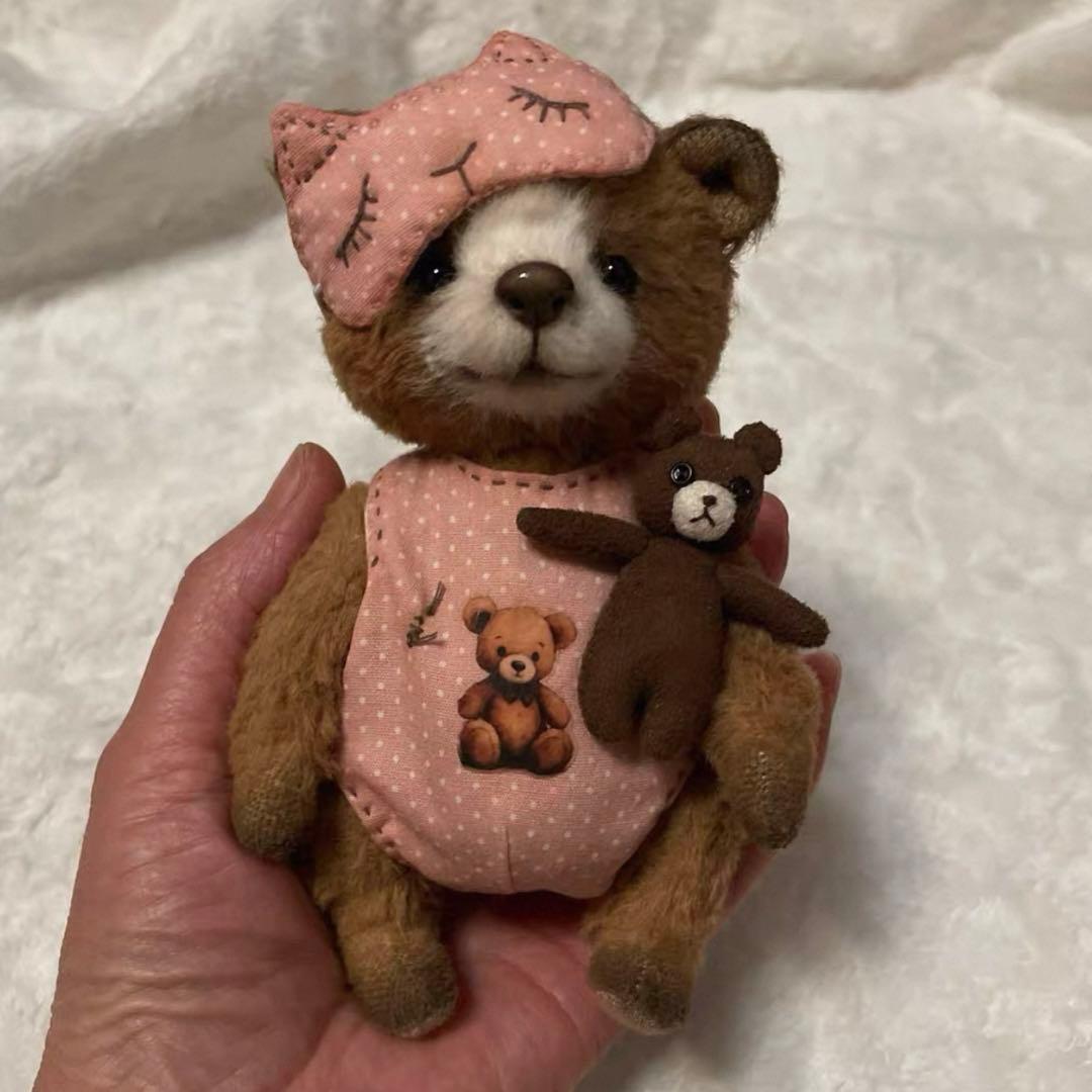 おやすみ寝るくま アーティストベア テディベア 海外作家様 ハンドメイド