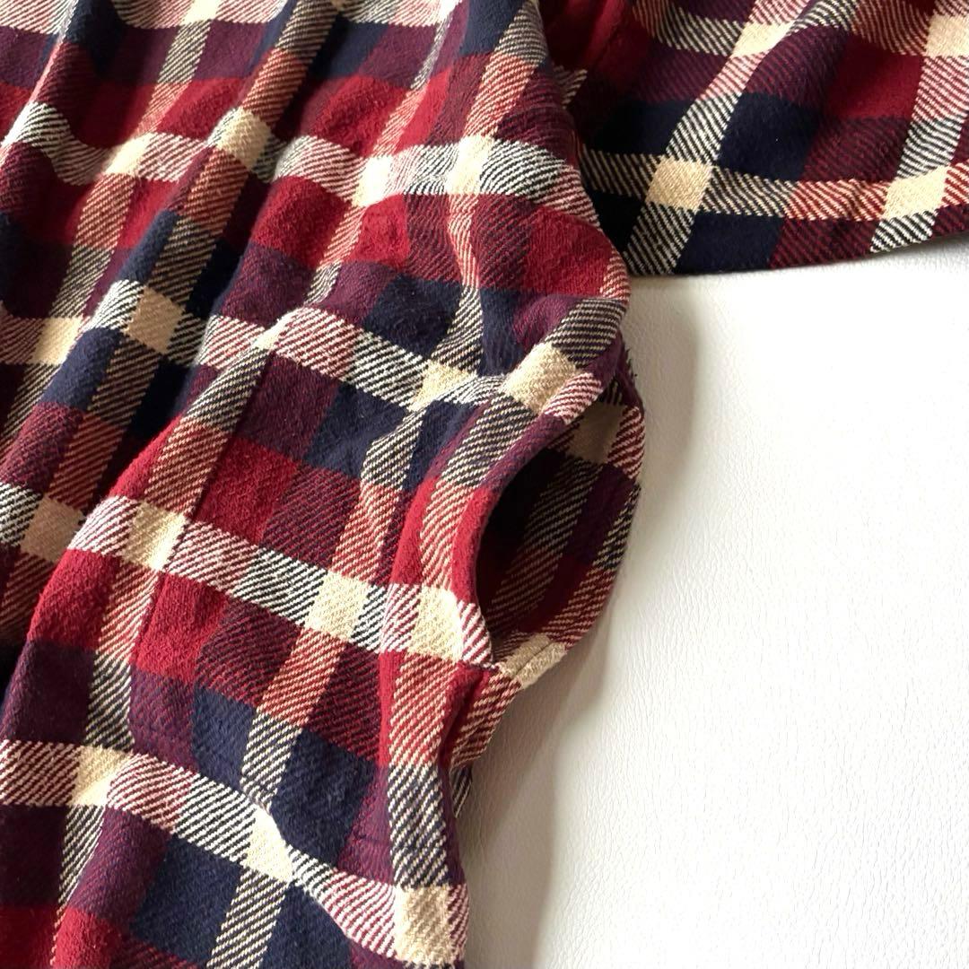 45R コットン100 ツイード　チェック　ワンピース　ワイドシルエット