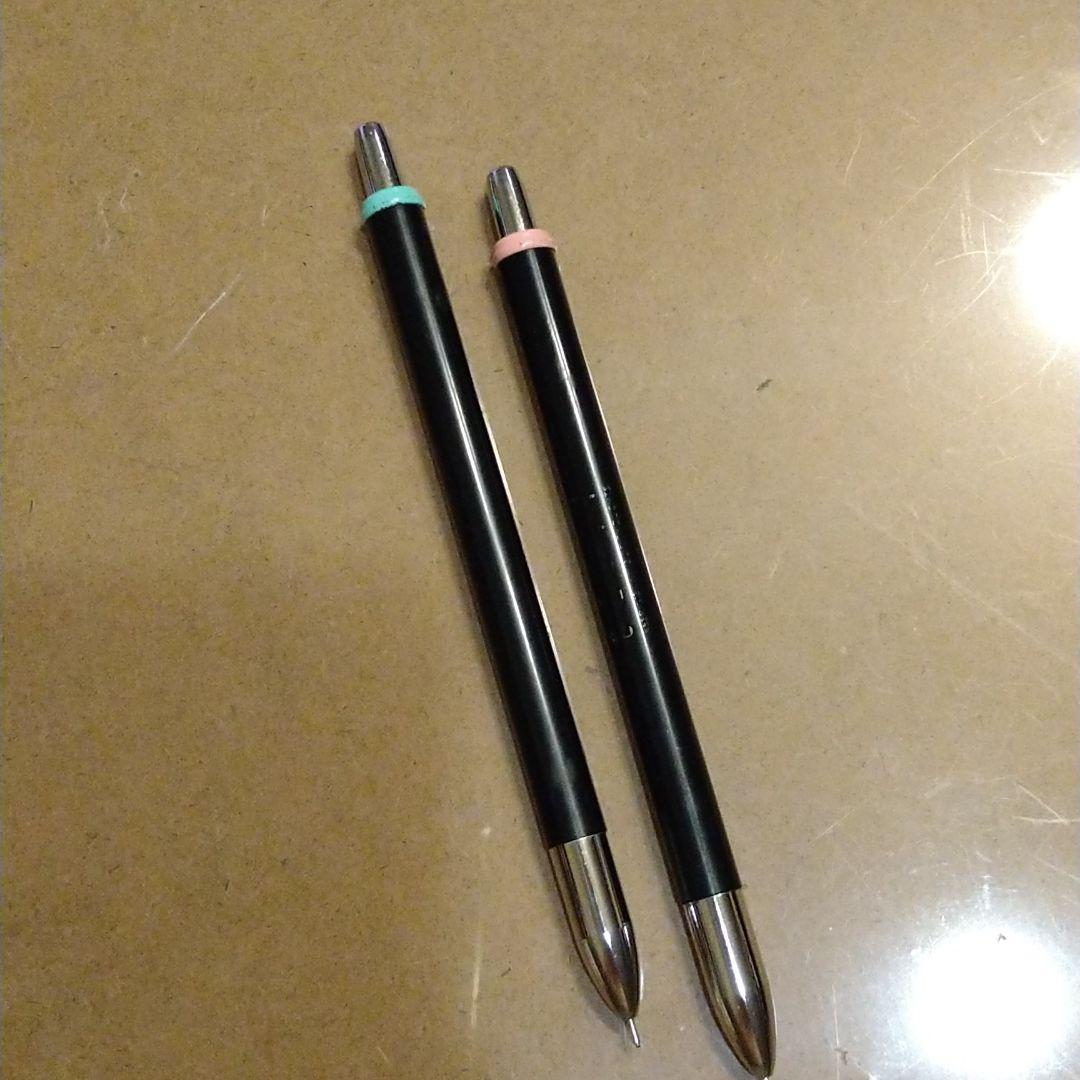 【レア物】★昭和のシャーペン★　40年前頃の物　グリーン、ピンクペア2本セット