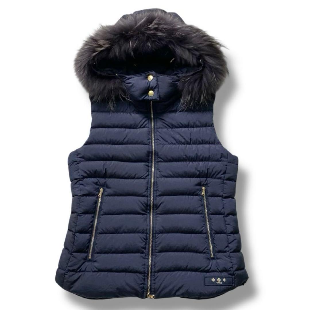 【美品】TATRAS ORSIERA ダウンベスト アウター ファー ナイロン