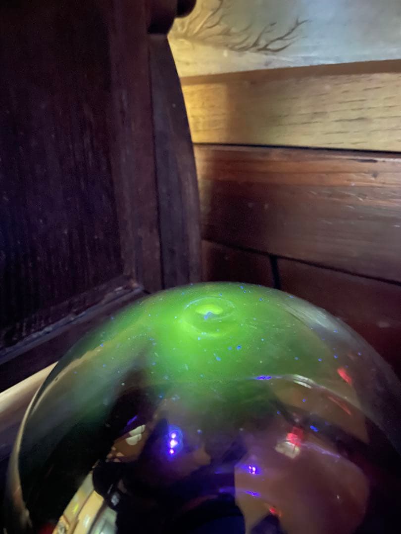 丸玉ガラス電笠　アンティーク　照明　骨董　戦前　昭和レトロ