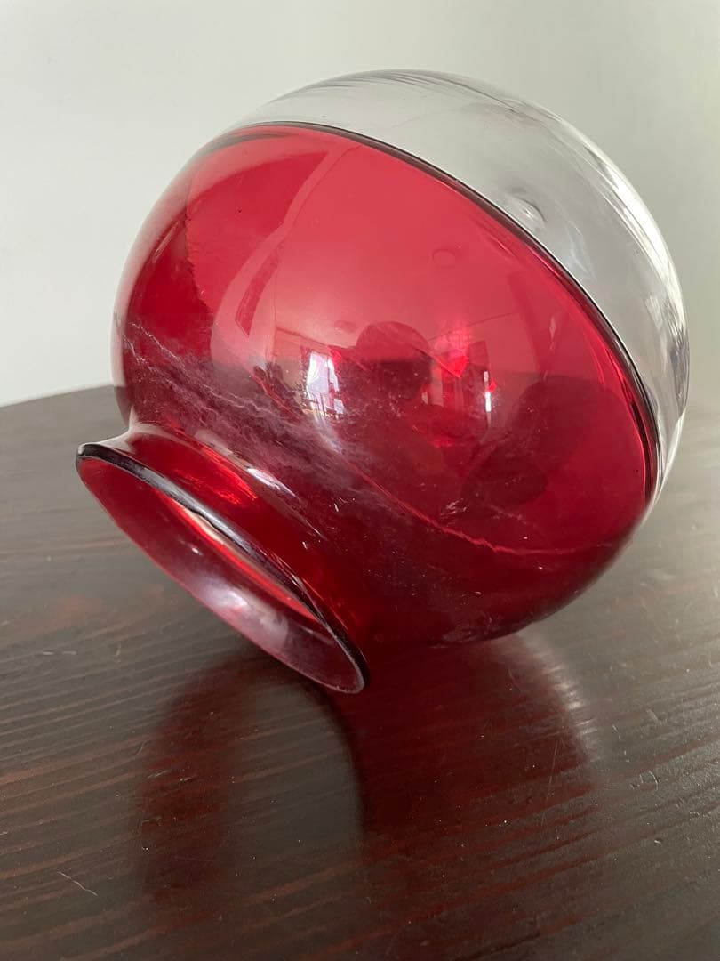 丸玉ガラス電笠　アンティーク　照明　骨董　戦前　昭和レトロ