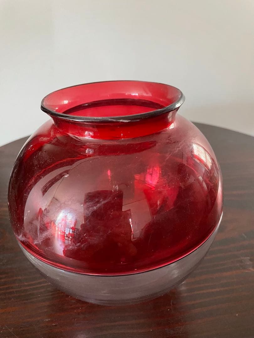 丸玉ガラス電笠　アンティーク　照明　骨董　戦前　昭和レトロ